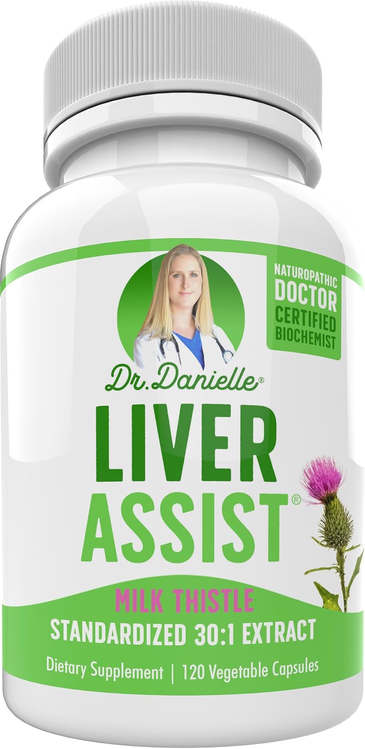 Best Liver Supplements with Milk Thistle - Organic Liver Cleanse Detox & Cleanse - Liver Support for Men and Women - Liver Detox Cleanse Repair - 120 Capsules, Liver Assist by Dr. Danielle