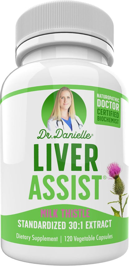 Best Liver Supplements with Milk Thistle - Organic Liver Cleanse Detox & Cleanse - Liver Support for Men and Women - Liver Detox Cleanse Repair - 120 Capsules, Liver Assist by Dr. Danielle
