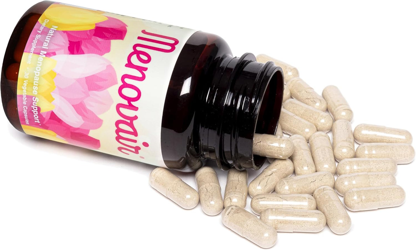 Menovair Natural Menopause Support Supplement for Women, Vegan, Gluten-Free | Helps Ease Hot Flashes, Night Sweats, and Mood Swings While Promoting Restful, Uninterrupted Sleep, 30-Day Supply