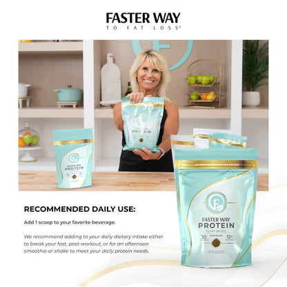 FASTer Way to Fat Loss | Plant Based Protein Powder Chocolate Flavor - Achieves Fitness