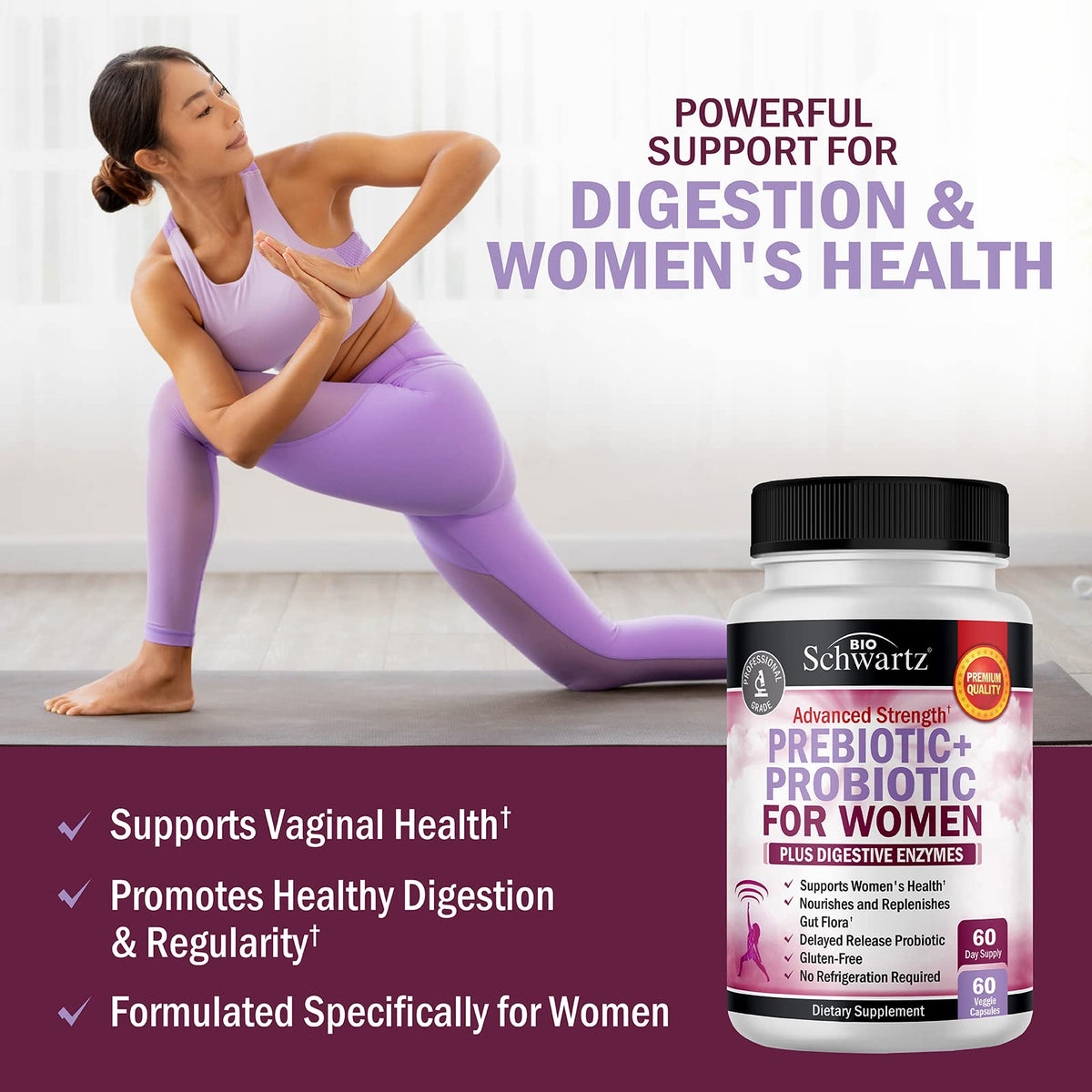 Prebiotics and Probiotics for Women - Gut, Vaginal & Immune Health Support