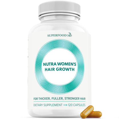 Women's Balance Hair Growth Supplements, Ages 45 and Up, Customer Proven for Visibly Thicker Hair and Scalp Coverage, Soy-Free, Made with 26 Ingredients including Beta Carotenes - 2 Month Supply