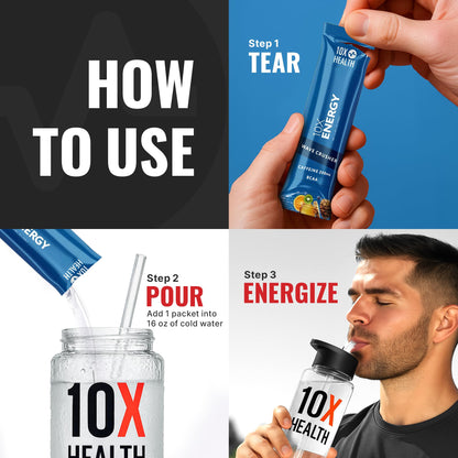 10X Health Electrolyte Drink Mix - Wave Crusher, 15 Sticks | Hydration Packets: Sodium, Magnesium & Potassium Citrate, Wave Crusher, 15 Sticks