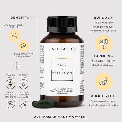 JSHealth Vitamins Signature Bundle | Includes Hair + Energy, Detox + Debloat, and Skin + Digestion Supplements