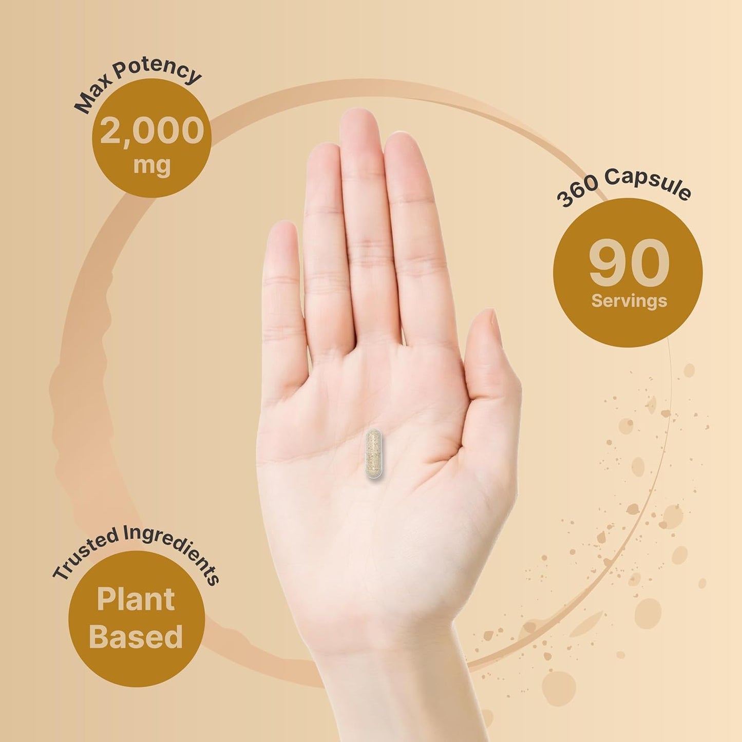 NatureBell Psyllium Husk Fiber Capsules 2,000mg Per Serving, 360 Caps | Soluble Fiber Supplement | 3-in-1 with Inulin & Chia Seed | Plant Based, Non-GMO, Gluten Free
