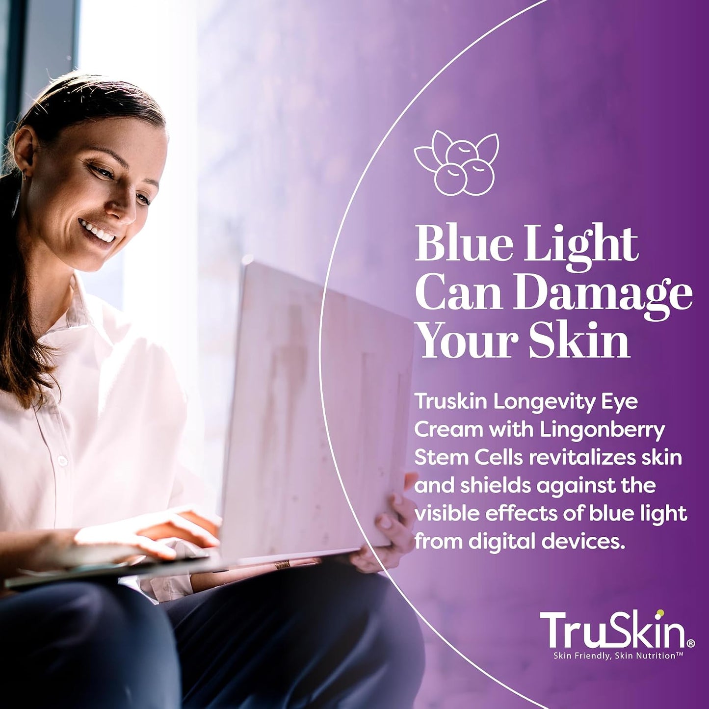 TruSkin Caffeine Eye Cream with Bakuchiol for Dark Circles, 0.5 fl oz | With Lingonberry stem cells and Green Coffee Bean to visibly reduce puffiness and smooth fine lines
