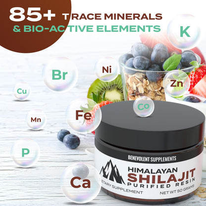 Pure Himalayan Shilajit Resin Supplement | 1500mg + 40% Fulvic Acid (Maximum Potency)