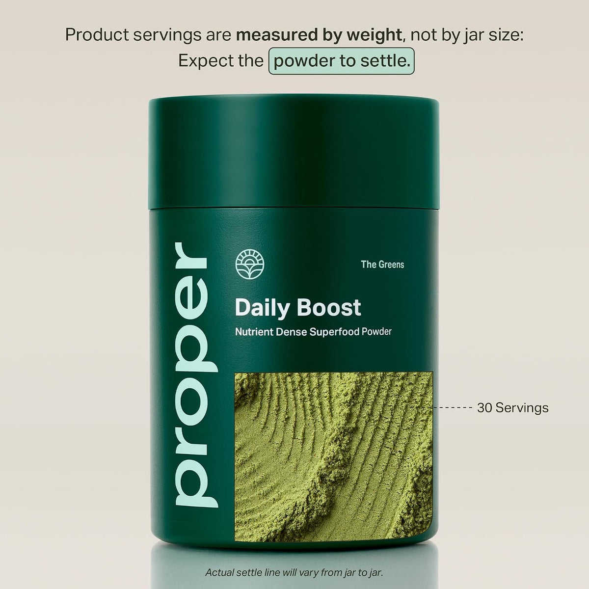 Proper The Greens Organic Powder, Superfood Blend with Wheatgrass Spirulina