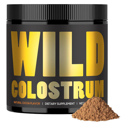 Cocotropic Organic Mushroom Cacao Mix (16oz) & Colostrum Powder (5.22oz) Bundle for Gut Health and Energy