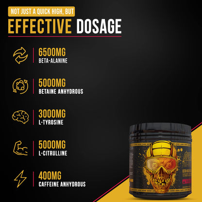 OVERDOS3D Pre-Workout Powder | Ultra-High Dosage | for Advanced Users ONLY
