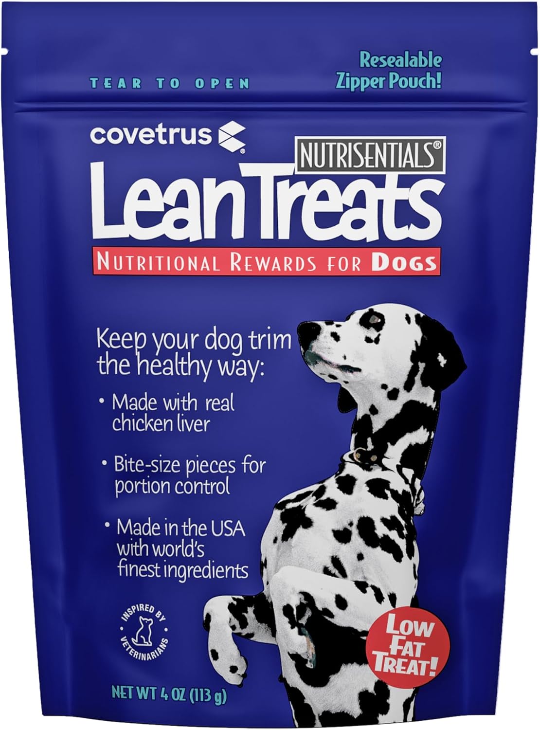 Covetrus Nutrisential Lean Treats for Dogs - Small, Medium & Large Dogs (K9) - Nutritional Low Fat, Bite-Size - Soft Chicken Flavor - Chicken Flavor - 3 Pack - 4oz