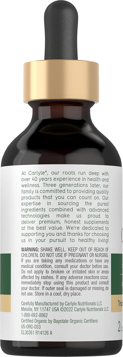 Carlyle Organic Oil of Oregano Liquid Drops - 2 fl oz - 1 Year Supply | Vegan Herbal Supplement | Non-GMO, Gluten Free