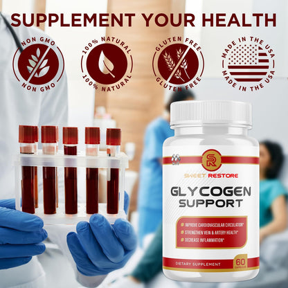 (2 Pack) Sweet Restore Glycogen Support Capsules, Supplement (120 Capsules)