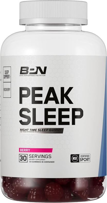 BPN Peak Sleep Gummy, Sleep Aid & Recovery Support Supplement, Berry