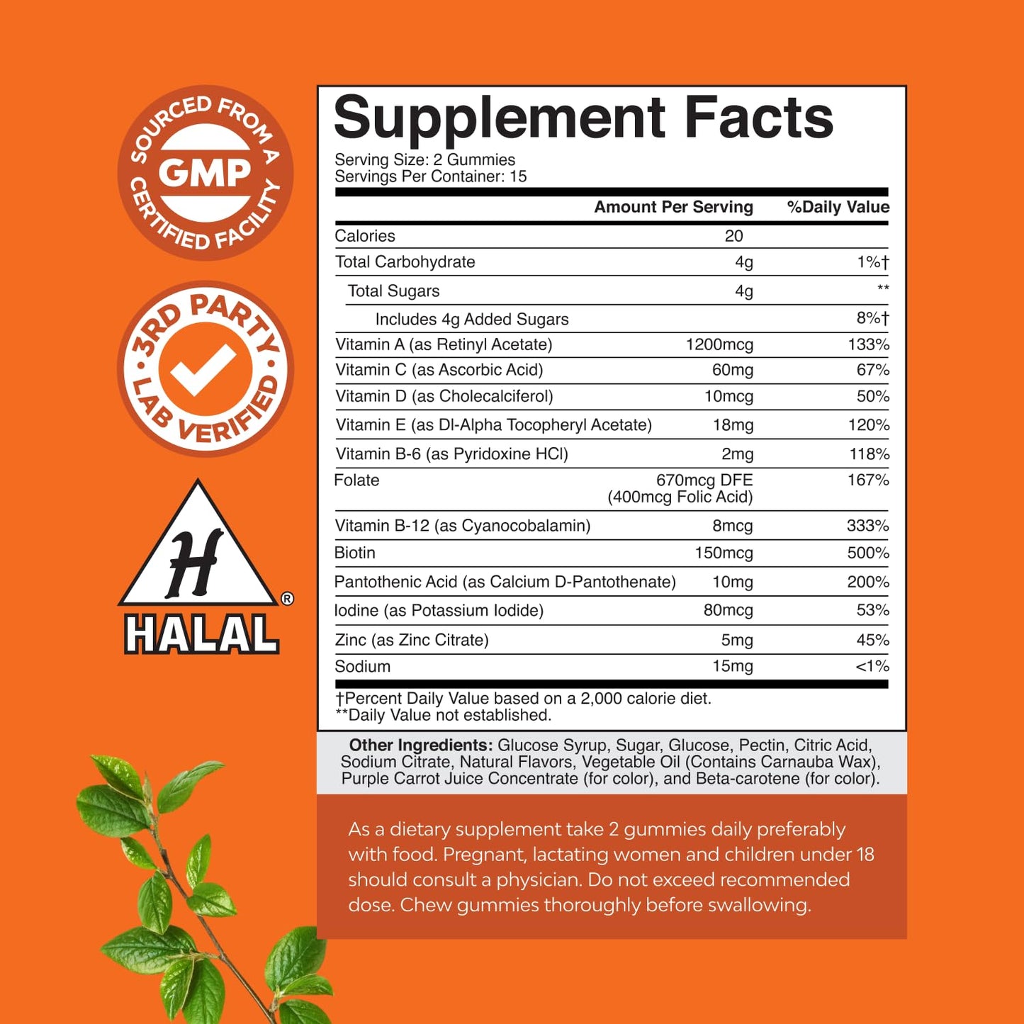 Teen Multivitamin Gummies 12-17 - Teen Boys & Girls Gummy Vitamins for Better Skin, Immune Strength, Mood & Energy Support - Teenage Girl & Boy Supplements with Zn, Mg, Vitamin A, C, D & E - 60 Ct