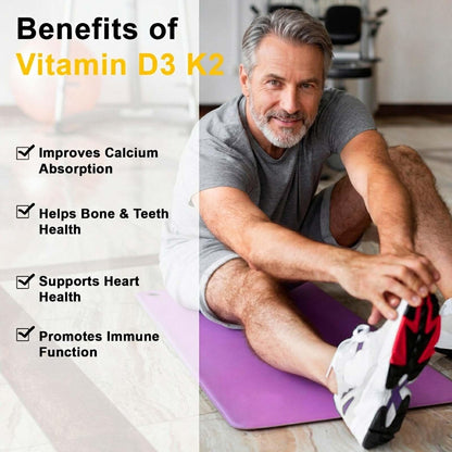 Noavfun Vitamin D3 K2 10000 IU Supplement with Coconut Oil, 90 Softgels - High Potency VIT D3 250mcg & K2 MK7 200mcg - Supports Bone, Teeth & Calcium Absorption