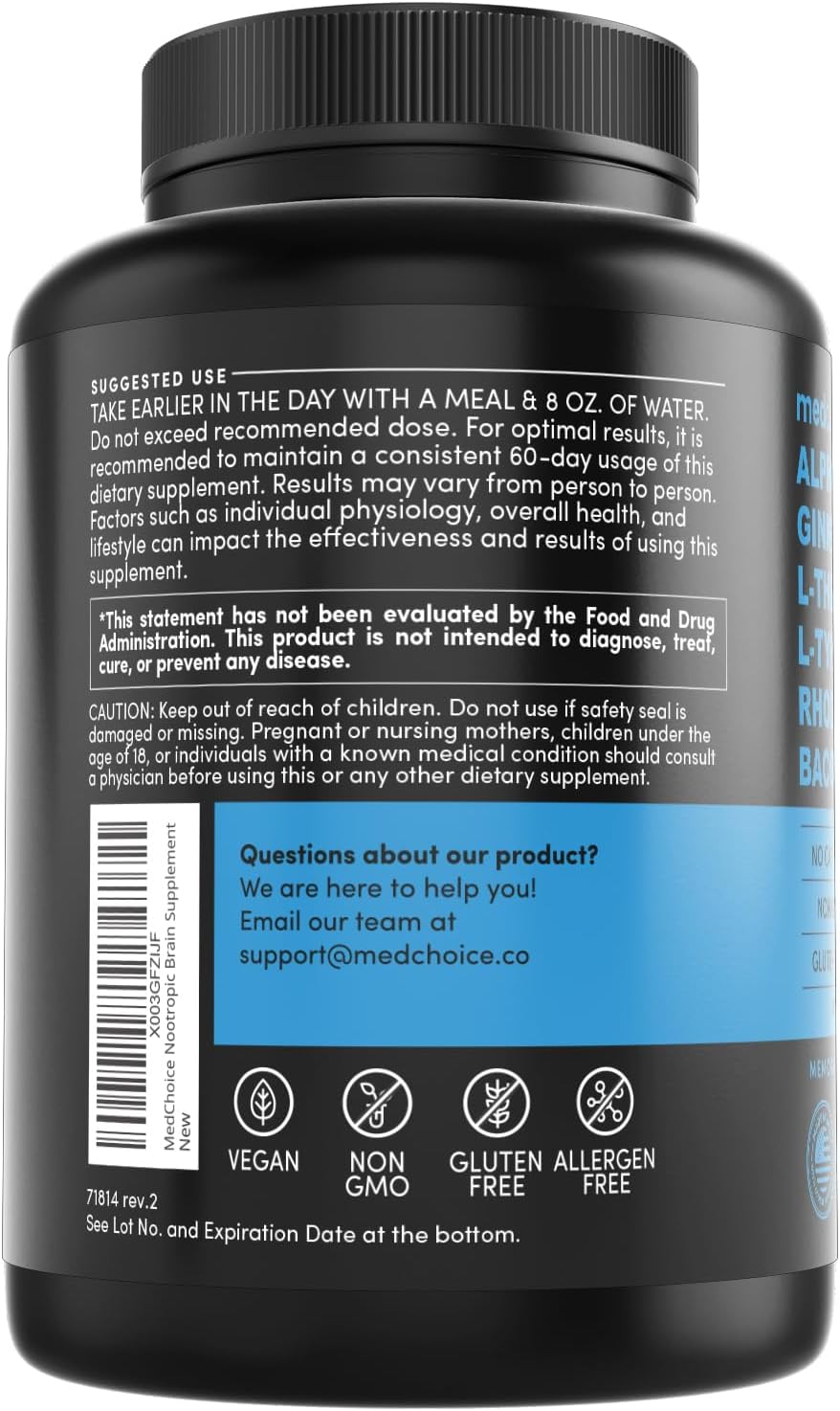 MEDCHOICE Sleep Melatonin (90ct) and Nootropic Brain (120ct) Supplement Bundle - Wellness Duo for Sleep, Brain, Focus, & Mood Support - Vegan, Non-GMO, Gluten-Free