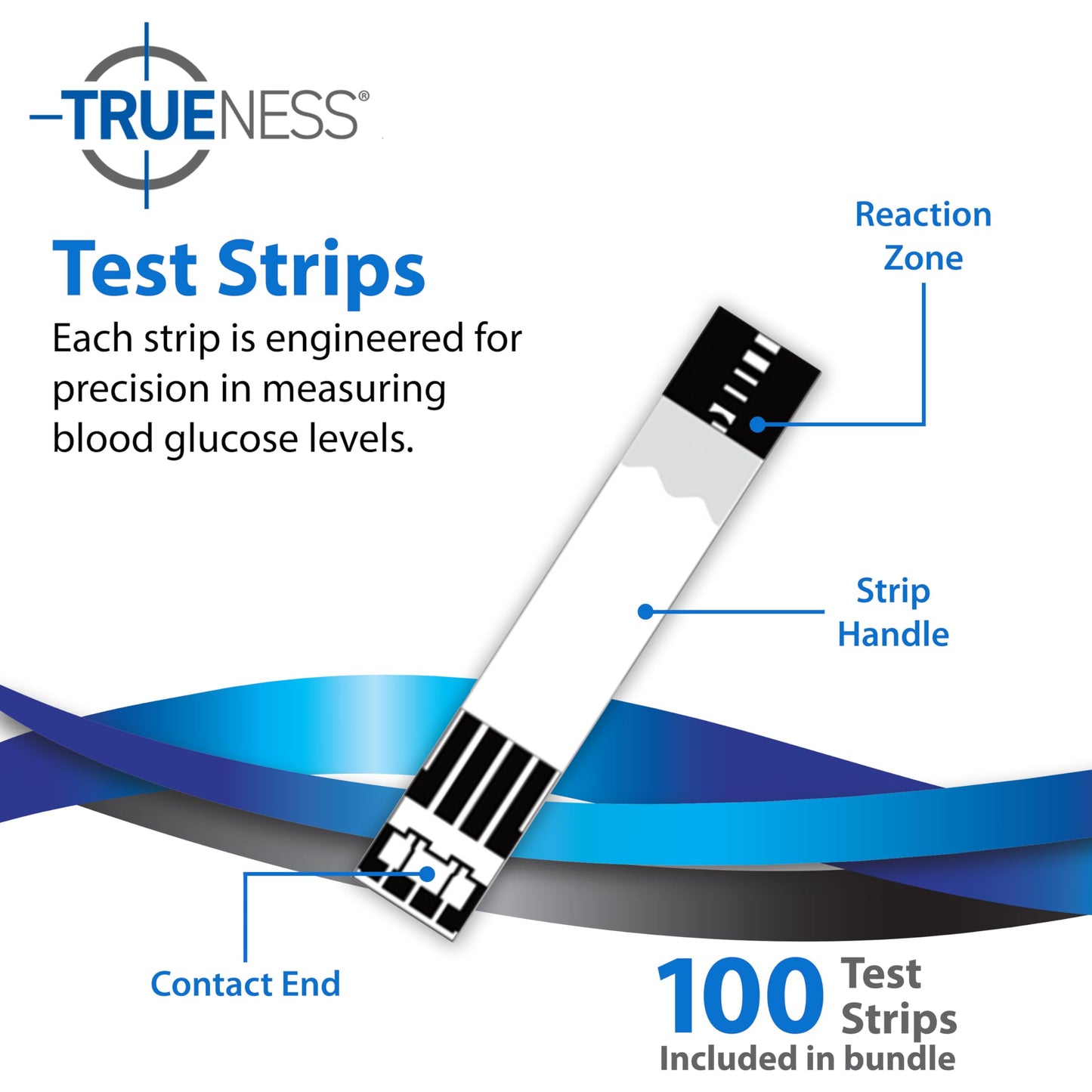 TRUENESS Blood Glucose Meter Kit with Testing Supplies | Includes Blood Glucose Monitor, Case, 100 Test Strips, 100 Lancets, Lancing Device - Fast, Easy Testing Supplies for Home Use