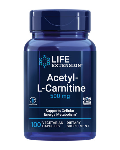 Life Extension Acetyl-L-Carnitine, Acetyl-L-Carnitine, vitamin C, Brain, mood & nerve health