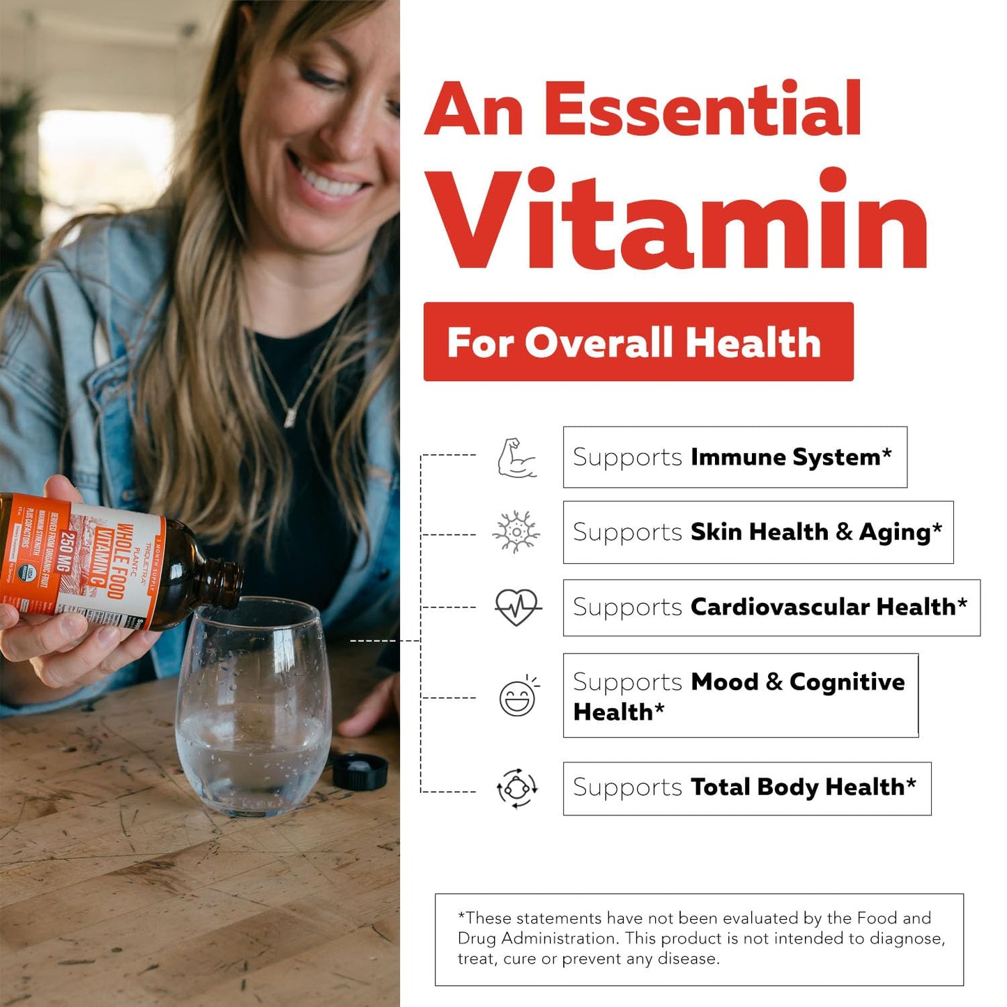 Organic Vitamin C | Whole Food Vitamin C from Fruit Plus Absorption Enhancing Cofactors - Vegan, Enhanced Bioavailability - Immune Support, Antioxidant, Total Health (90 Servings)