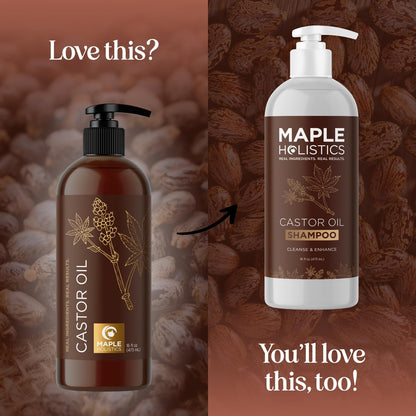 Pure Castor Oil for Body & Skin Care Great for Wraps & Compresses - Castor Oil for Hair Skin