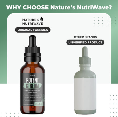 PotentStream Drops – Plant Extract Liquid – 1 Month Supply | Liquid drops with plant extracts, original formula | Made in USA | Take by dropper, mixes into water