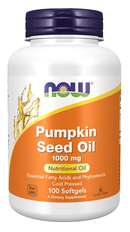 NOW Supplements, Pumpkin Seed Oil 1000 mg with Essential Fatty Acids and Phytosterols, Cold Pressed, 200 Softgels