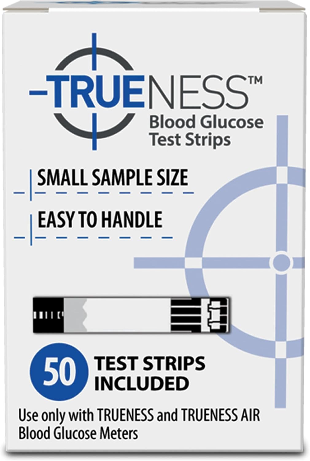 TRUENESS Blood Glucose Test Strips, 50 Count | Blood Glucose Test Strips Compatible with TRUENESS Family of Self Monitoring Blood Glucose Meters, Fast 5 Second Results