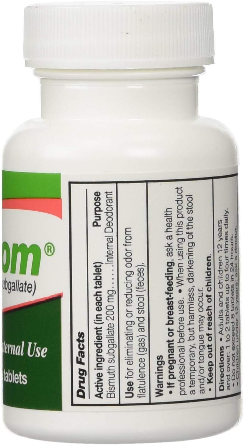 DEVROM Tablets (Internal Deoderant)200MG 100chewable tablets