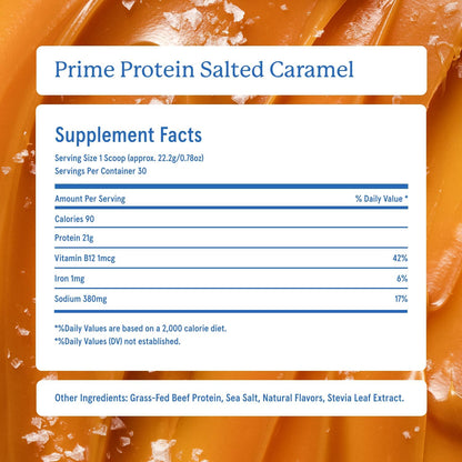 Equip Foods Chocolate Prime Protein Powder - Salted Caramel (x2) & Chocolate (x2) - Grass-Fed Isolate Beef Protein Powder - Paleo and Gluten Free - Helps Build and Repair Tissue