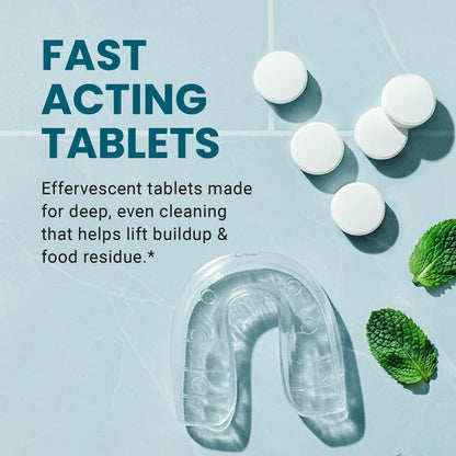 Retainer Cleaner Tablets, Denture Cleaner, Mint, 4 Month Supply by M3