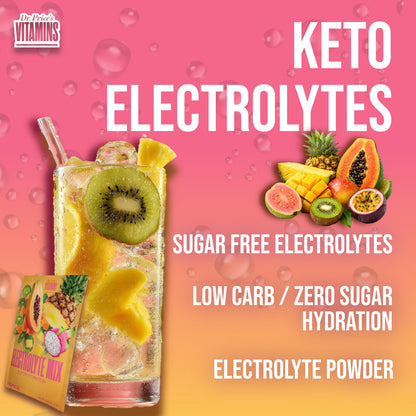 Dr. Price's Vitamins Electrolytes Powder Packets, Lemon Lime, 30 Pack | Electrolyte Mix, Hydration, No Sugar, Sodium, Potassium & 72+ Trace Minerals, Keto Friendly, Made in USA, Doctor-Formulated