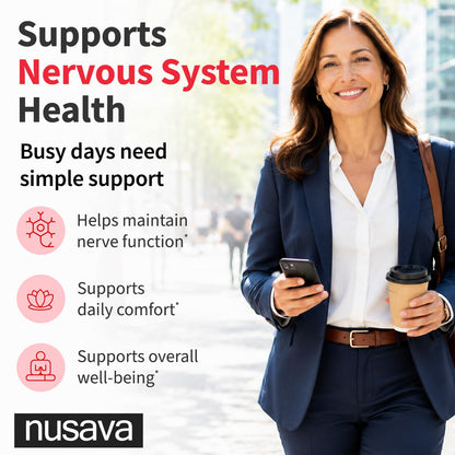 NUSAVA (2 Pack) Vitamin B12 Liquid Drops with B6, B1, Niacin & Folate — B12 Sublingual Vitamin B Complex, Methylcobalamin 5000 mcg, for Energy, Brain & Heart Support, Raspberry Flavor, 80 Servings