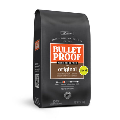 Bulletproof Original Medium Roast Ground Coffee,100% Arabica Coffee, Clean Coffee Tested for Toxins, Sustainably Sourced, 12 Ounces