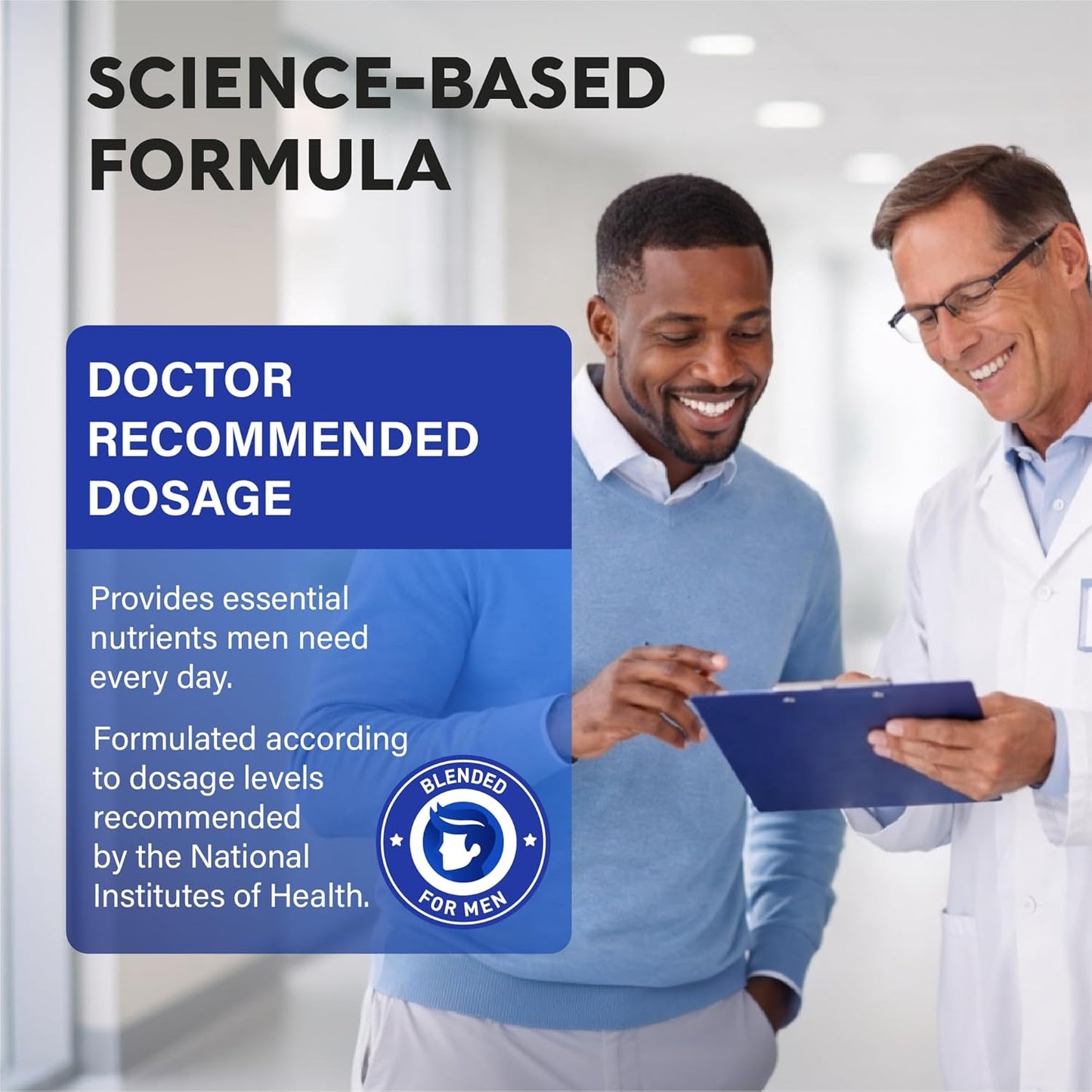Multivitamin for Men - B-Complex | Whole Foods & Enzymes - Energy, Focus & Brain | Men's Health Complex - 46in1 Mens Multivitamin - Bioavailable & Gentle on Stomach - Lab Tested - 90 Capsules, 1/Day
