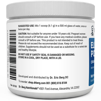 Dr. Berg Electrolyte Powder - Electrolyte Drink Supplements with 1000mg Potassium