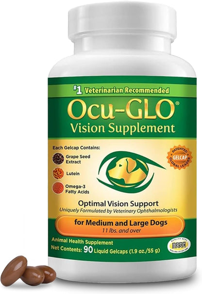Vision Supplement for Medium to Large Dogs, 11+ lb, 90 Count | Veterinarian-Formulated Supplement Specifically Supports Eye Health; Unflavored & Easy to Give