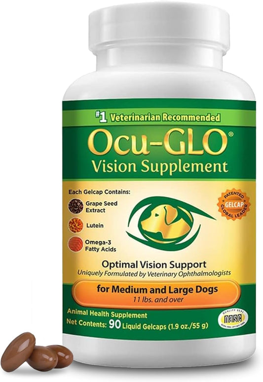 Vision Supplement for Medium to Large Dogs, 11+ lb, 90 Count | Veterinarian-Formulated Supplement Specifically Supports Eye Health; Unflavored & Easy to Give