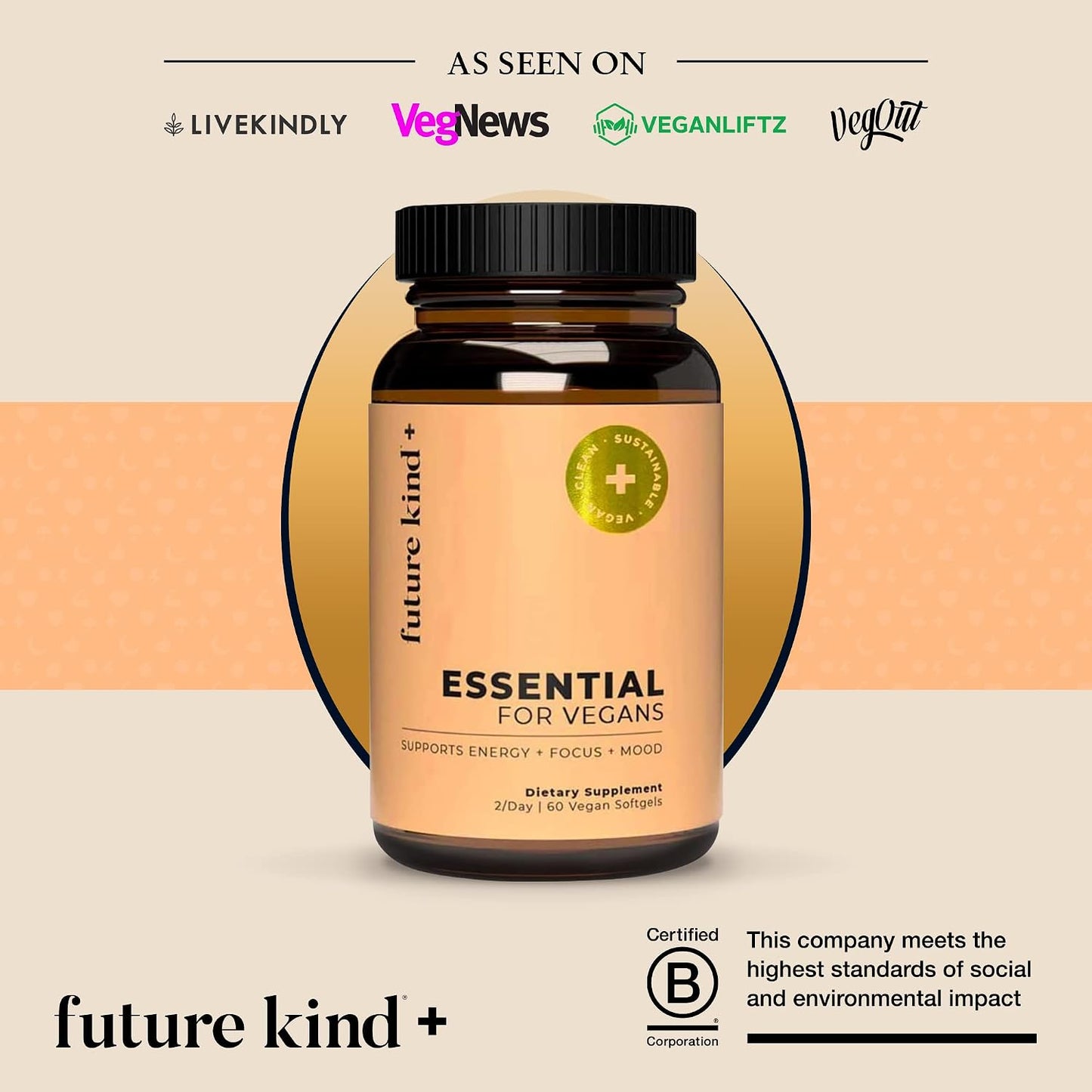 Future Kind Multivitamin Bundle - Vegan Complete Multivitamin and Vegan Essential Multivitamin - Vegan Vitamin B12, Omega 3, and Vitamin D3 - Complete Multivitamin, 42 Vitamins in 1 for Men and Women