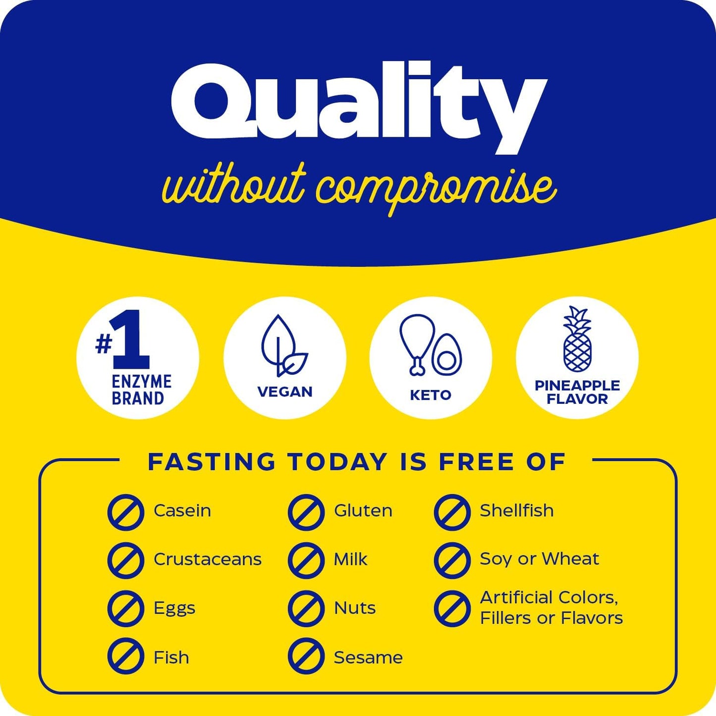 Enzymedica Fasting Today Drink Mix - Electrolyte Powder Supplement for Intermittent Fasting, Support for Hydration, Appetite & Muscle Health, Keto Friendly, Tropical Pineapple Flavor - 8.75 oz