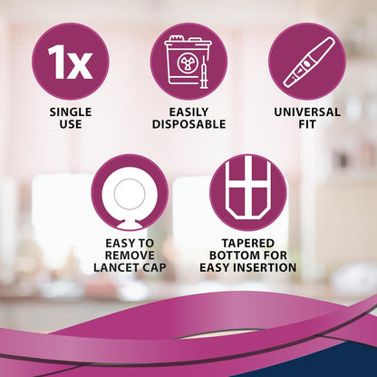 TRUEplus Single-Use Sterile Lancets Bundle, 28G, 300 Pack | Blood Lancets (Sterile, 28G, 4 cm total length) and TRUEplus Log Book, Supplies for Blood Glucose Testing at Home