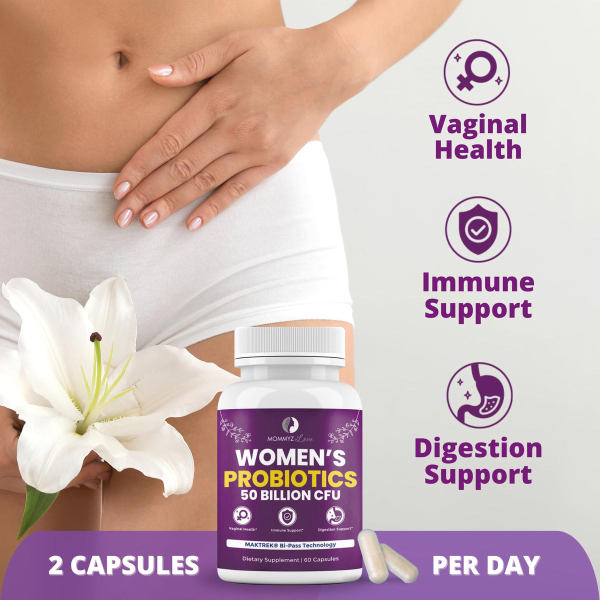 Probiotics for Vaginal Probiotics for Vaginal Odor Control, Balanced PH Levels Plus Apple Cider Vinegar Gummies