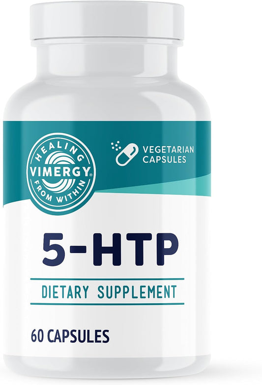 Vimergy 5-HTP, 150mg Per Serving, Vegan Capsules, 60 Servings | Promotes Healthy Mood and Sleep*, Ideal for Vital Mind and Energy, Rejuvenating formulation*, Clean Formula, Kosher