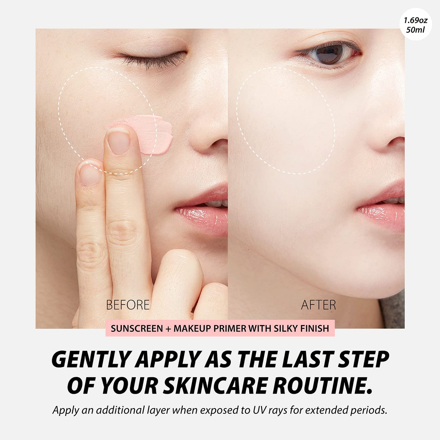 A'PIEU Pure Block Tone Up Sunscreen Base SPF5 50ml | Tone-Up Reef Safe Korean Sunscreen for Makeup Base