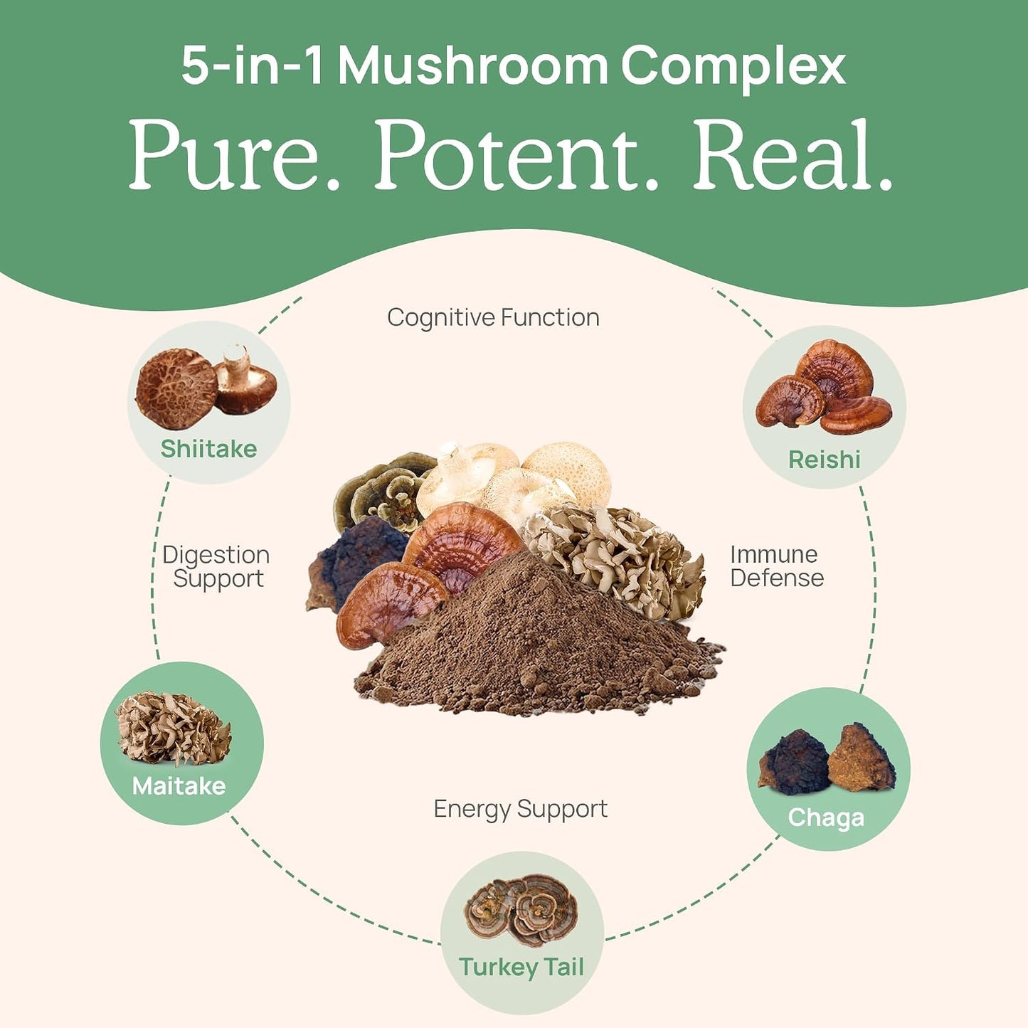 Real Mushrooms RealClarity (60ct) and 5 Defenders (90ct) Capsules Bundle - Mushroom Supplement for Mental Clarity, Focus & Immune Strength - Vegan, Non-GMO, Verified Levels of Beta-Glucans