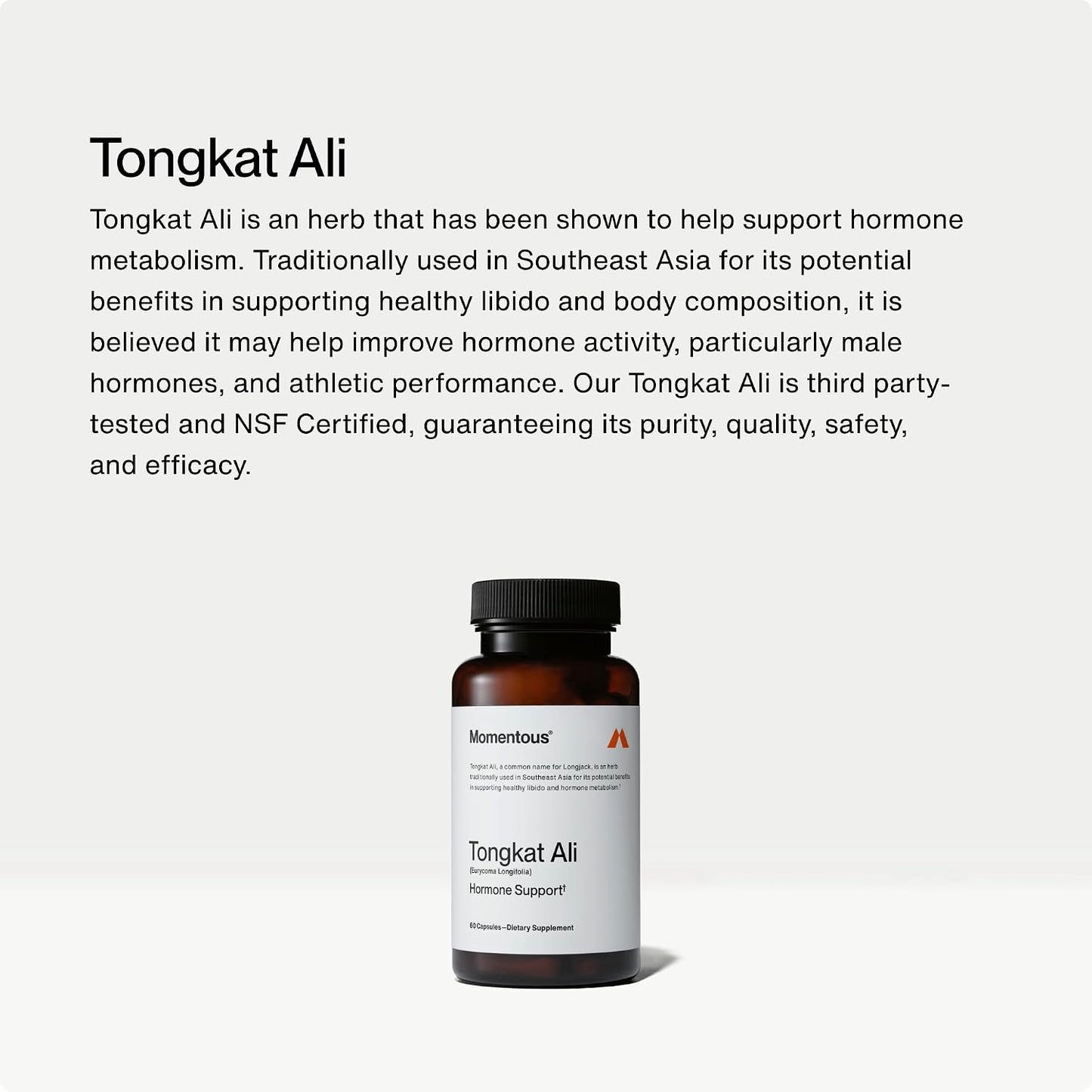 Momentous Magtein Magnesium L-Threonate 145mg, Tongkat Ali for Men and Women Supplement for Health & Wellness, Hormone, Energy & Mood Support - Root Extract Powder, Cognitive Function & Rest Support