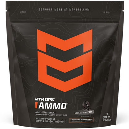 MTN OPS Ammo Meal Replacement Protein Powder, Peanut Butter Chocolate