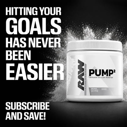 RAW Pump2 Pre Workout | Glycerol Pump Pre Workout Supplement, Pair Pump Supplement for Best Results Or Any Preworkout Powder | Enhanced Hydration and Boost Energy | Unflavored (20 Servings)