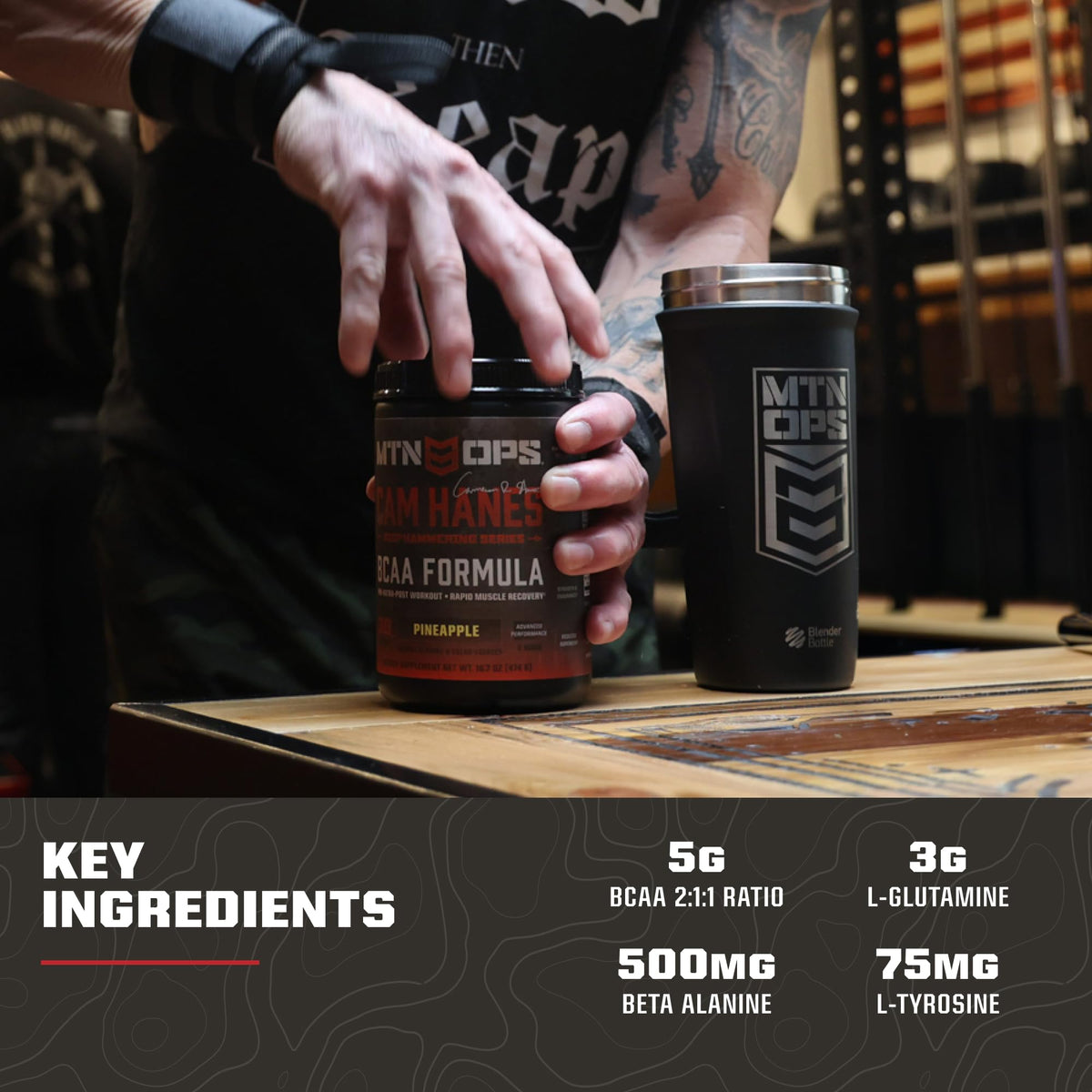 MTN OPS BCAA Powder for Muscle Recovery, Strawberry Dragonfruit