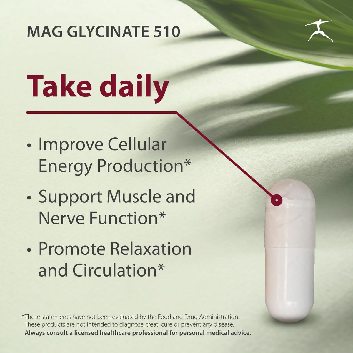 Biospec Nutritionals Mag Glycinate 510 – Magnesium Glycinate – Nutritional Supplement for Stress, Heart Health, Nerves, Muscles, Energy, and Metabolism* - (100 Capsules)
